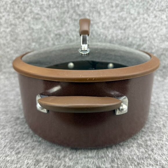 ✅Cooks Essentials 5qt Stock/Sauce-pot Strainer Lid NSF Certified Nonstick Brown - Picture 7 of 14